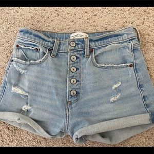 Abercrombie high rise mom shorts